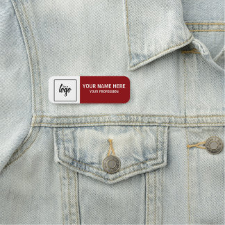 Etiqueta De Nome Your Logo and Name Personalized Employee