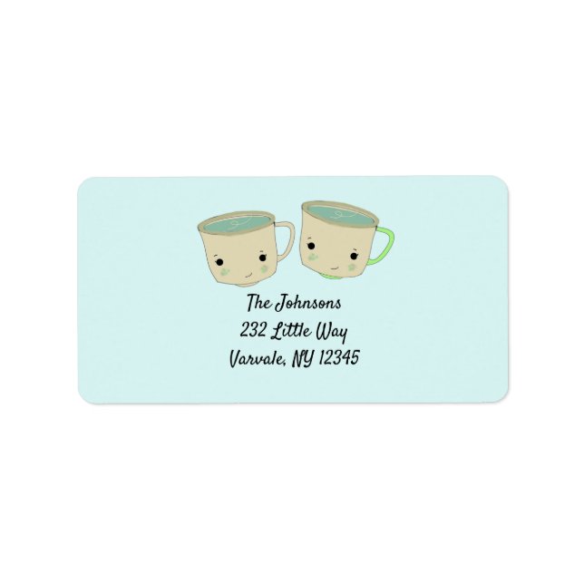 Etiqueta de Novo Endereço do Chá Matcha (Frente)