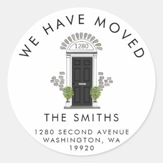 Etiqueta de novo endereço doméstico personalizada