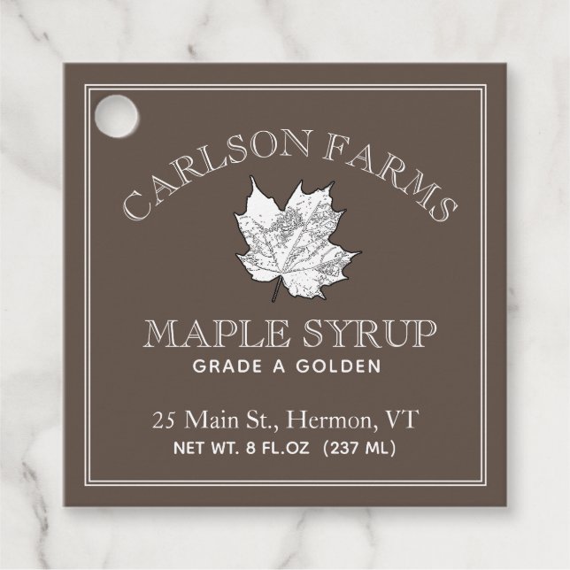 Etiqueta de Nutrição do Xarope de Mapeamento Pré-C (Frente)