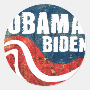 Etiqueta de Obama Biden do Grunge