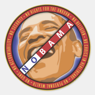 Etiqueta de Obama "Nobama"