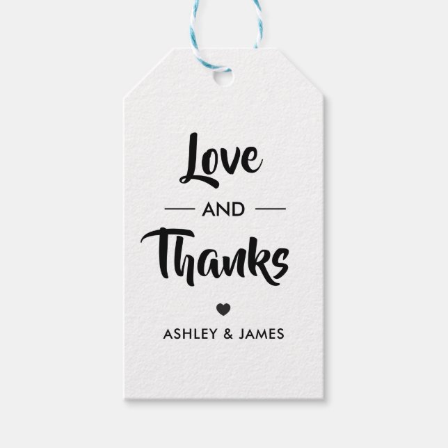 Etiqueta de Obrigados e amor, etiqueta de presente (Frente)