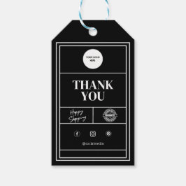 Etiqueta de Oferta Comercial Personalizada Preta