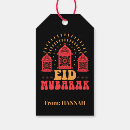 Etiqueta de Oferta de Eid Mubarak Cute Eid Moderno