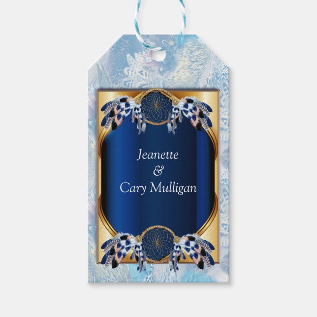 Etiqueta de Oferta de Sonho Azul Exótico (Frente)