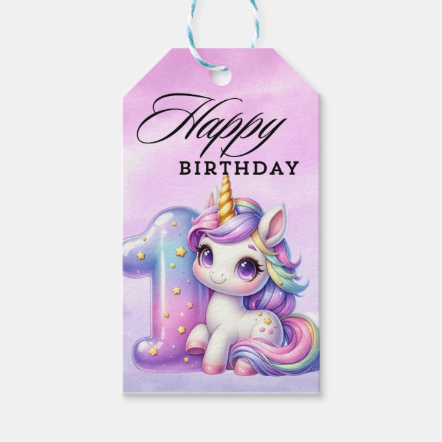 Etiqueta de Oferta de Tema Unicórn (Frente)