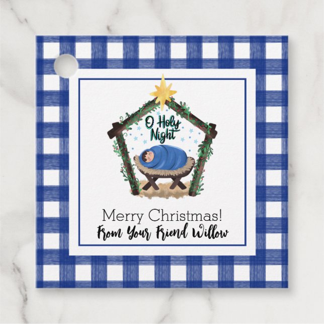 Etiqueta de Oferta para Crianças com Natividade Xa (Frente)