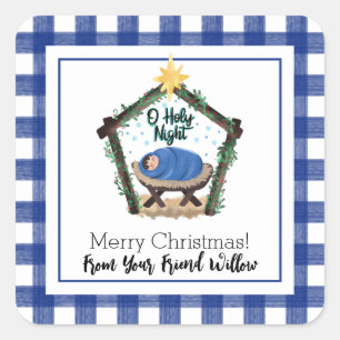 Etiqueta de Oferta para Crianças com Natividade Xa