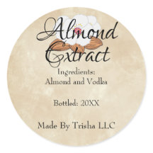 Etiqueta de Óleo de Extração de Amêndoa Personaliz