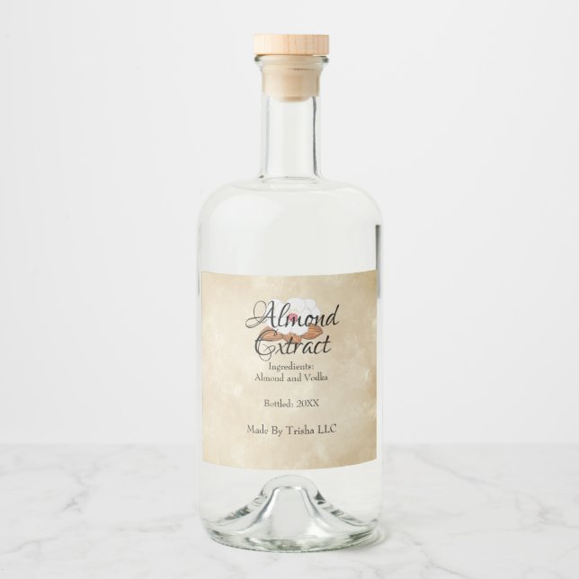 Etiqueta de óleo de extração de amêndoa personaliz (Frente)