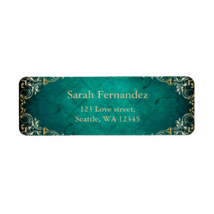 etiqueta de ouro verde russa