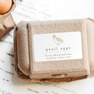 Etiqueta de Ovo de Quail Personalize para Fazenda,