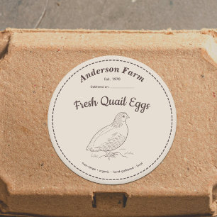 Etiqueta de Ovos de Quail de fazenda