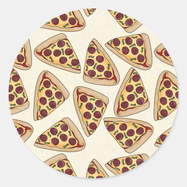 Etiqueta de padrão de pizza (Frente)