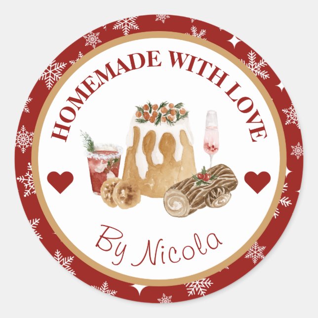 Etiqueta de Panificação Caseira para Férias de Nat (Frente)