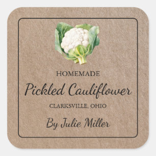 Etiqueta de Papel Kraft de couve-flor decolada cas