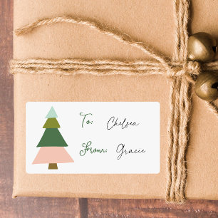 Etiqueta de Para/De Árvore de Natal Moderna Colori