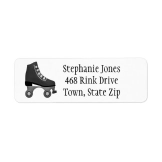 Etiqueta de patinação dos Skates do cilindro preto