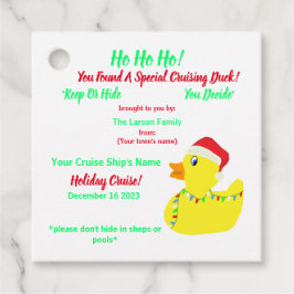 Etiqueta de Pato Cruzado de Natal