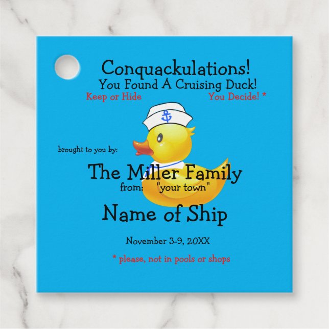 Etiqueta de Pato de Cruzamento (Frente)