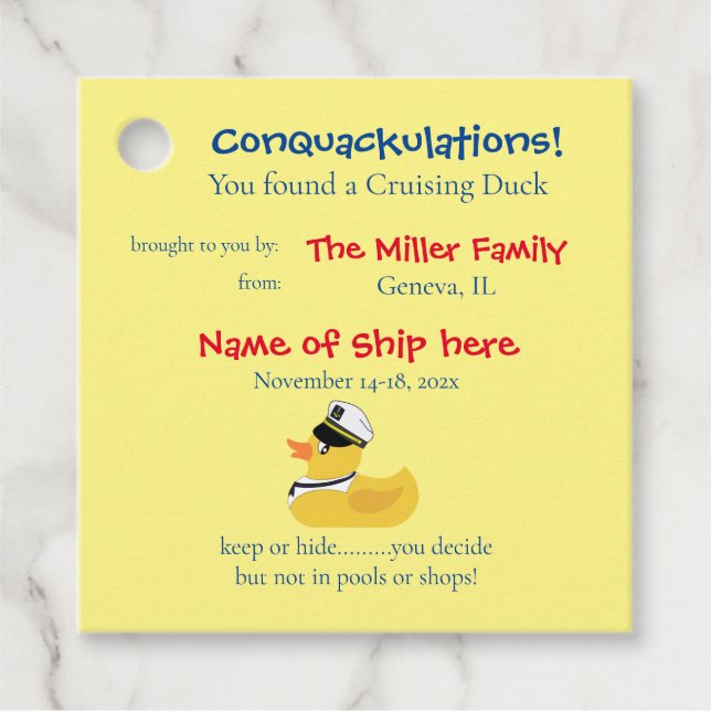 Etiqueta de Pato de Cruzamento (Frente)