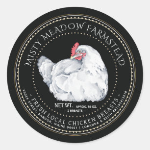 Etiqueta de Peças de Frango Locais no Mercado do A