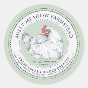 Etiqueta de Peças de Frango Locais no Mercado do A