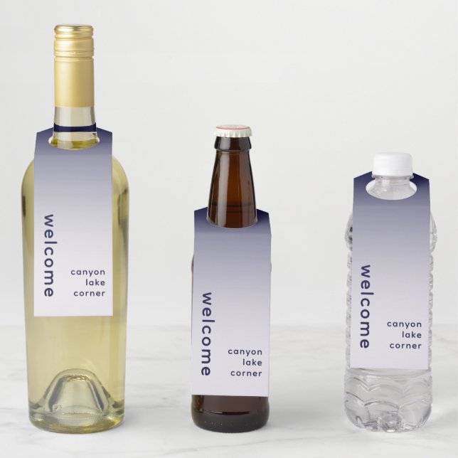 Etiqueta de pendurar garrafa de Boas-vindas Minima (In Situ)