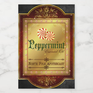 Etiqueta de Pepperminta de Natal