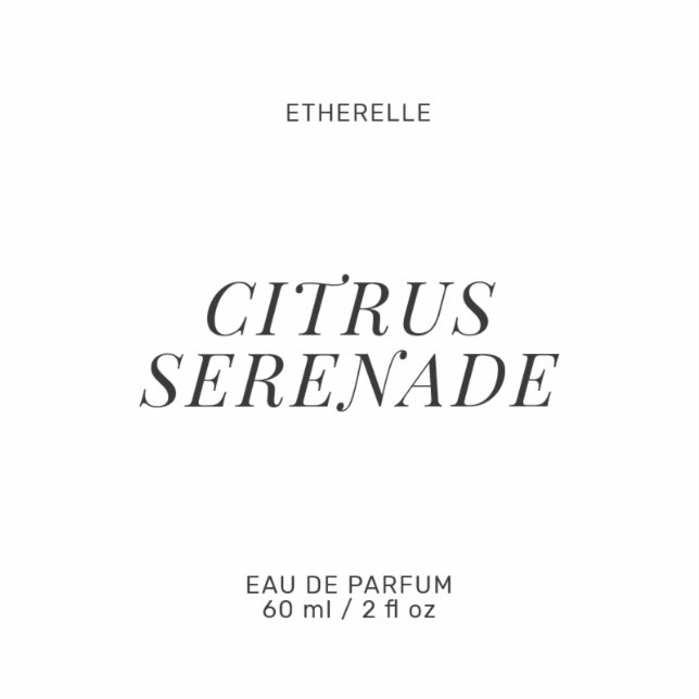 Etiqueta de perfume moderna, adesivo elegante de p (Frente)