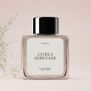 Etiqueta de perfume moderna, adesivo elegante de p