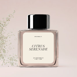 Etiqueta de perfume moderna, adesivo elegante de p