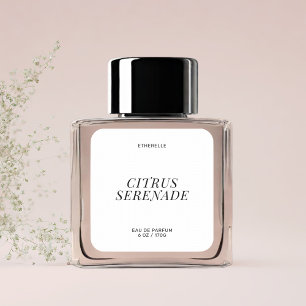 Etiqueta de perfume moderna, adesivo elegante de p