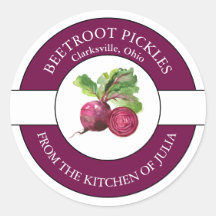 Etiqueta de picada de beterraba