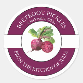 Etiqueta de picada de beterraba