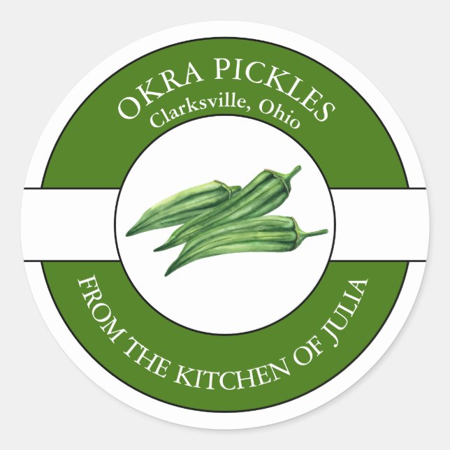 Etiqueta de Picles do Okra (Frente)