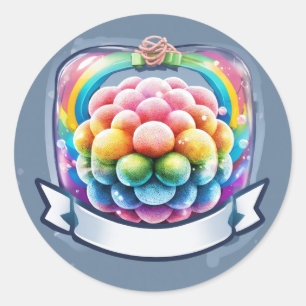 Etiqueta de pilha de livros com rosa - Whimsical 2