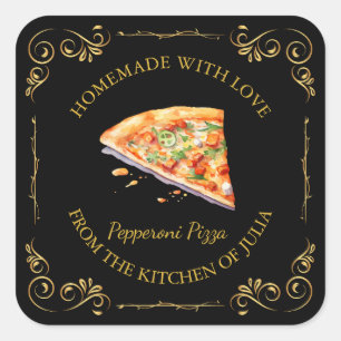 Etiqueta de Pizza Homemade Vintage