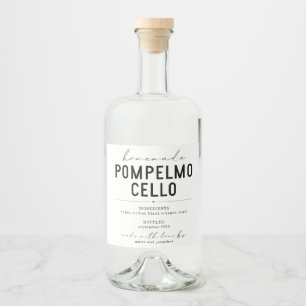Etiqueta de Pompelmocello Personalizado