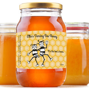 Etiqueta de pote de mel personalizável