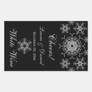 Etiqueta de prata preta da etiqueta do vinho dos