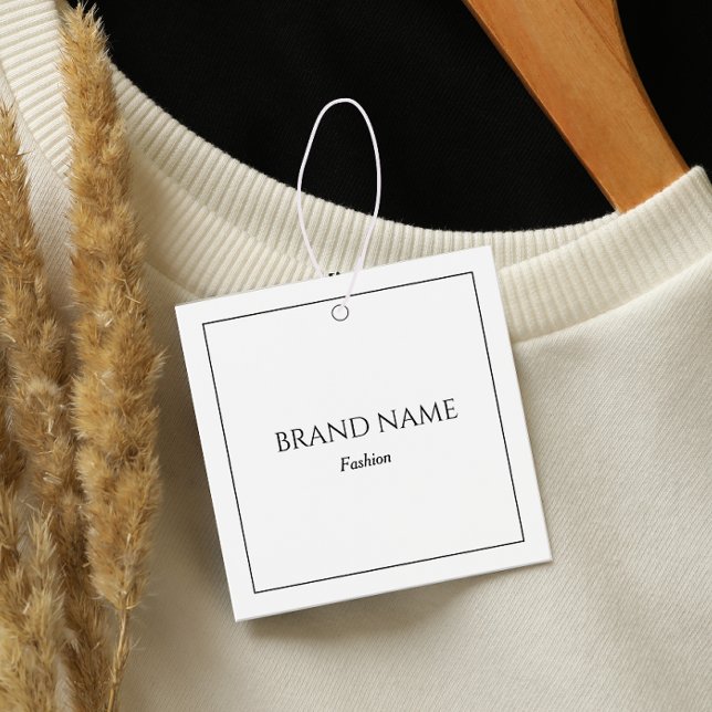 Etiqueta de Preço Branco Elegante Moderno (Criador carregado)