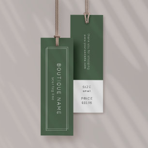Etiqueta de preço de etiqueta de roupa Avery Verde