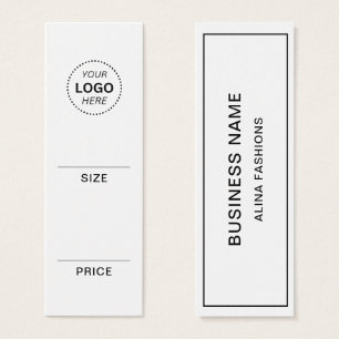 Etiqueta de preço de exibição de logotipo de negóc