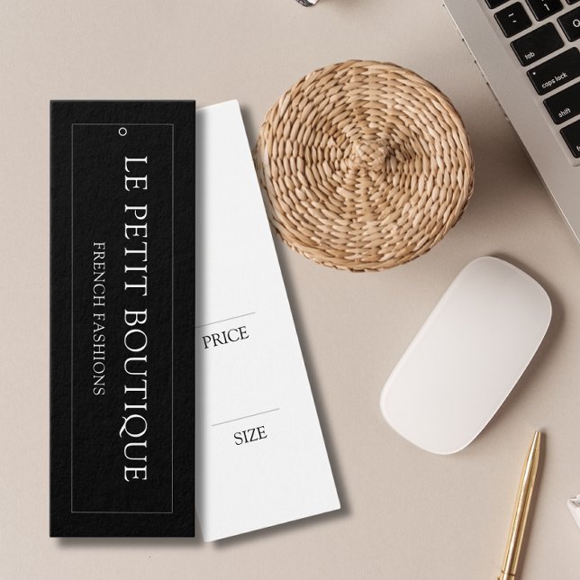 Etiqueta de preço de exibição de travamento preto  (Criador carregado)