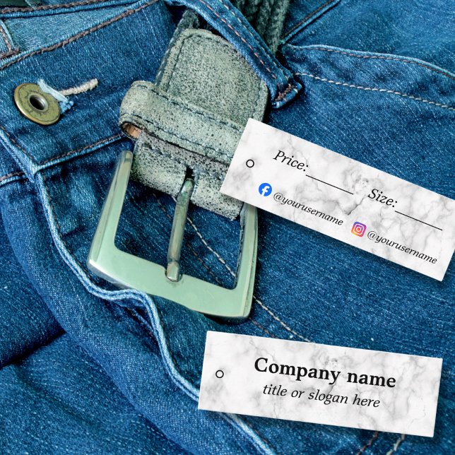 Etiqueta de preço de mármore branco (Criador carregado)