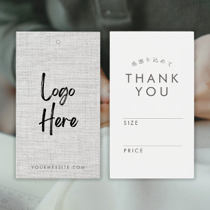 Etiqueta de Preço de Roupas com Logotipo de Tecido