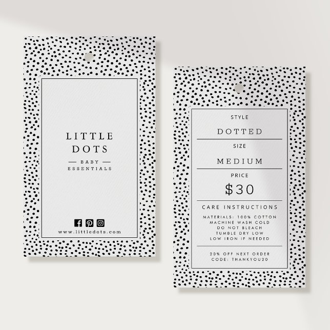 Etiqueta de Preço de Roupas de Bebê com Bolinhas P (Criador carregado)