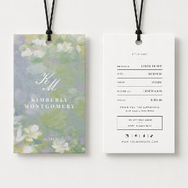 Etiqueta de Preço de Roupas Florais Pastel